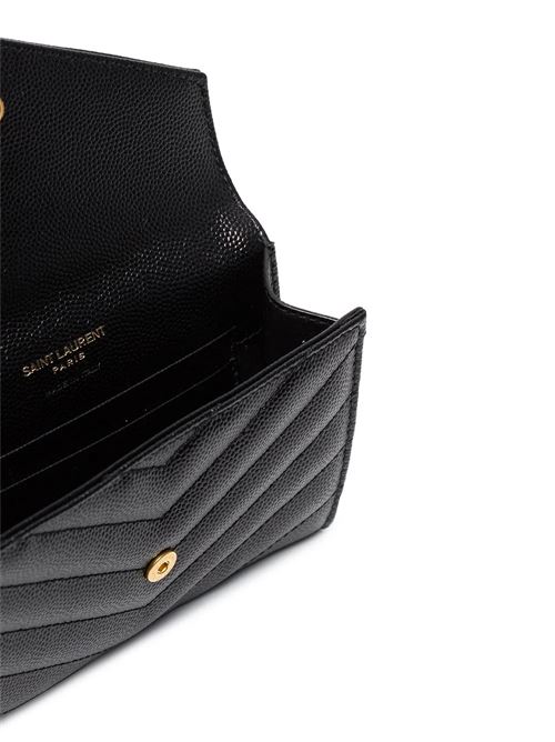 cassandre matelassé envelope wallet small in grain de poudre embossed leather SAINT LAURENT | 414404BOW011000